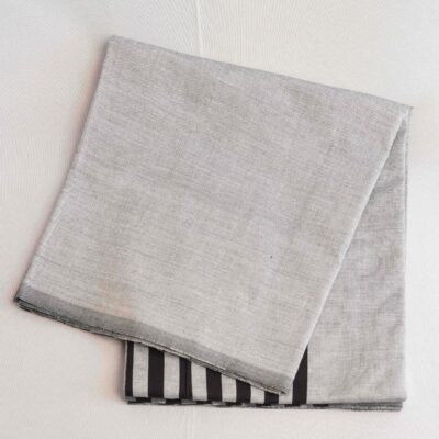 Bariq Handloom – Silver and Black (BH001)