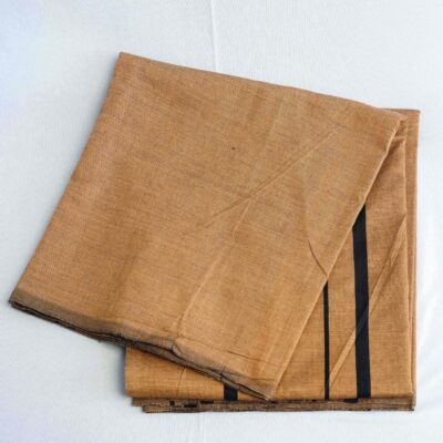 Bariq Handloom – Gold with Black Stripes (BH026)